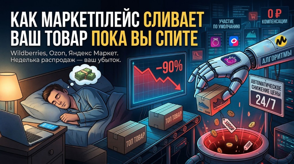 Как маркетплейс сливает ваш товар пока вы спите